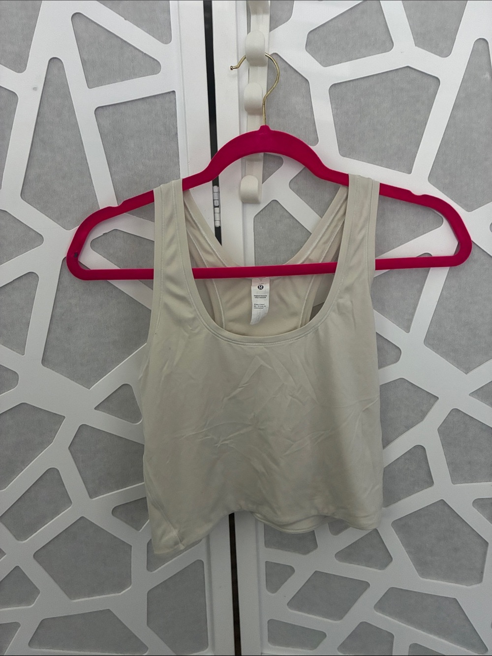 lululemon athletica Neutral Beige Scoop Neck Racerback Crop Tank